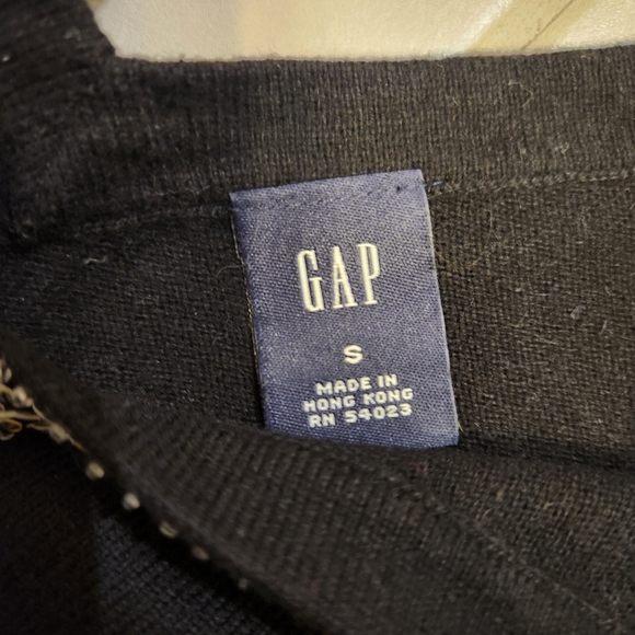 Gap Sequins Double V Sweater; Size - S; Color - Black - Picture 5 of 7